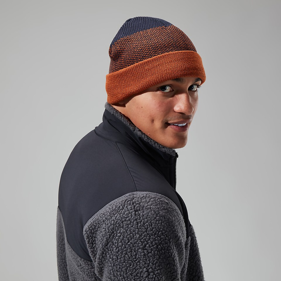 Unisex Kingstun Beanie - Dark Blue/Brown