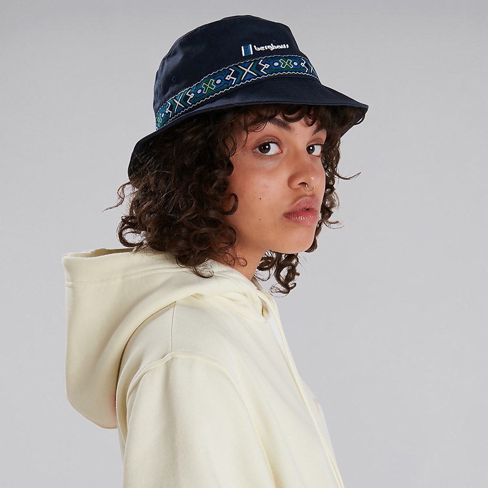Unisex Aztec Bucket Hat - Dark Blue