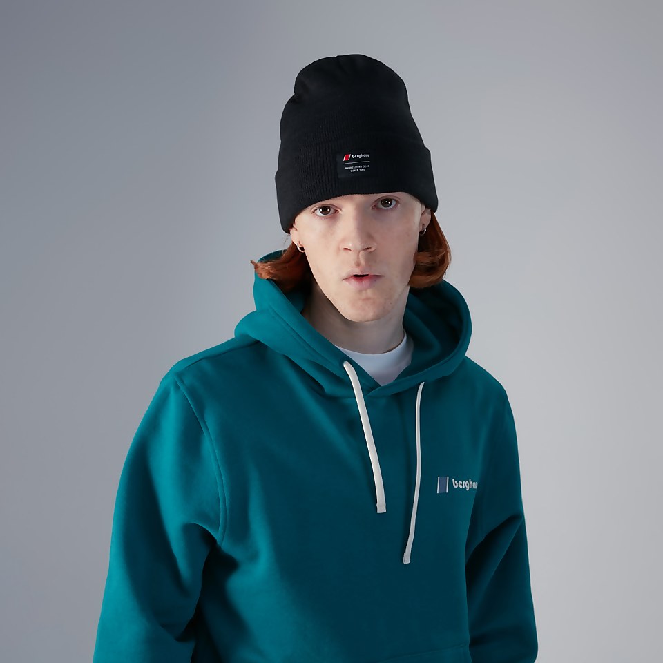 BERGHAUS HERITAGE BADGE BEANIE AU BLK/BLK