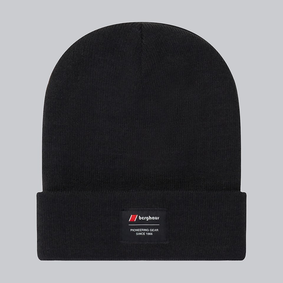 BERGHAUS HERITAGE BADGE BEANIE AU BLK/BLK