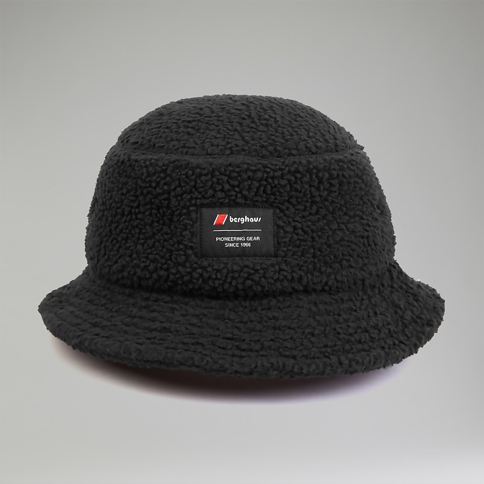 Unisex Sherling Fleece Heritage Bucket Hat Black
