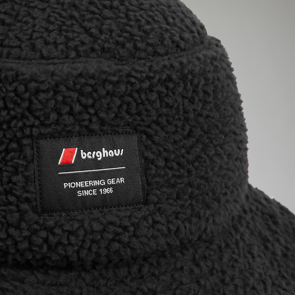 Unisex Sherling Fleece Heritage Bucket Hat Black