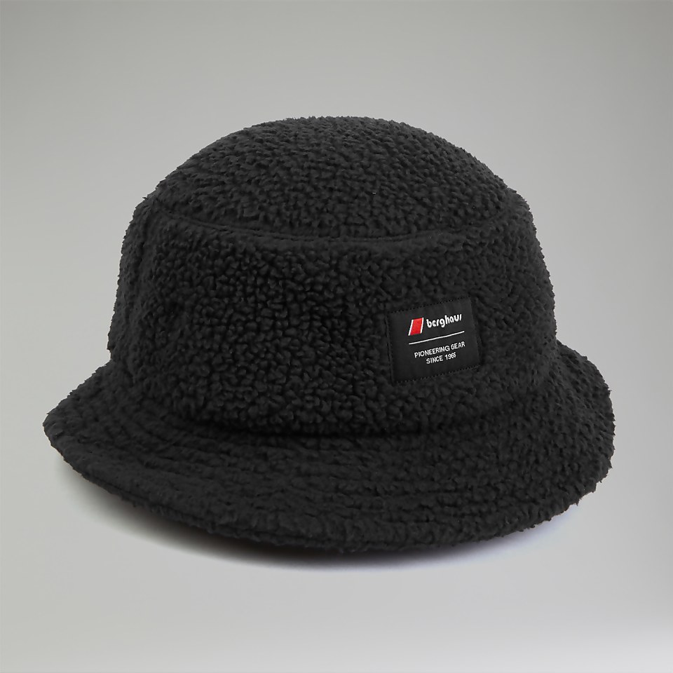 Unisex Sherling Fleece Heritage Bucket Hat Black