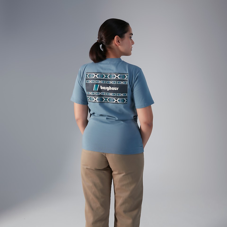 Unisex Aztec Block T-Shirt - Blue