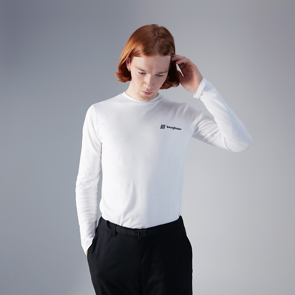 Unisex Kanchenjunga Static Long Sleeve T-Shirts - White