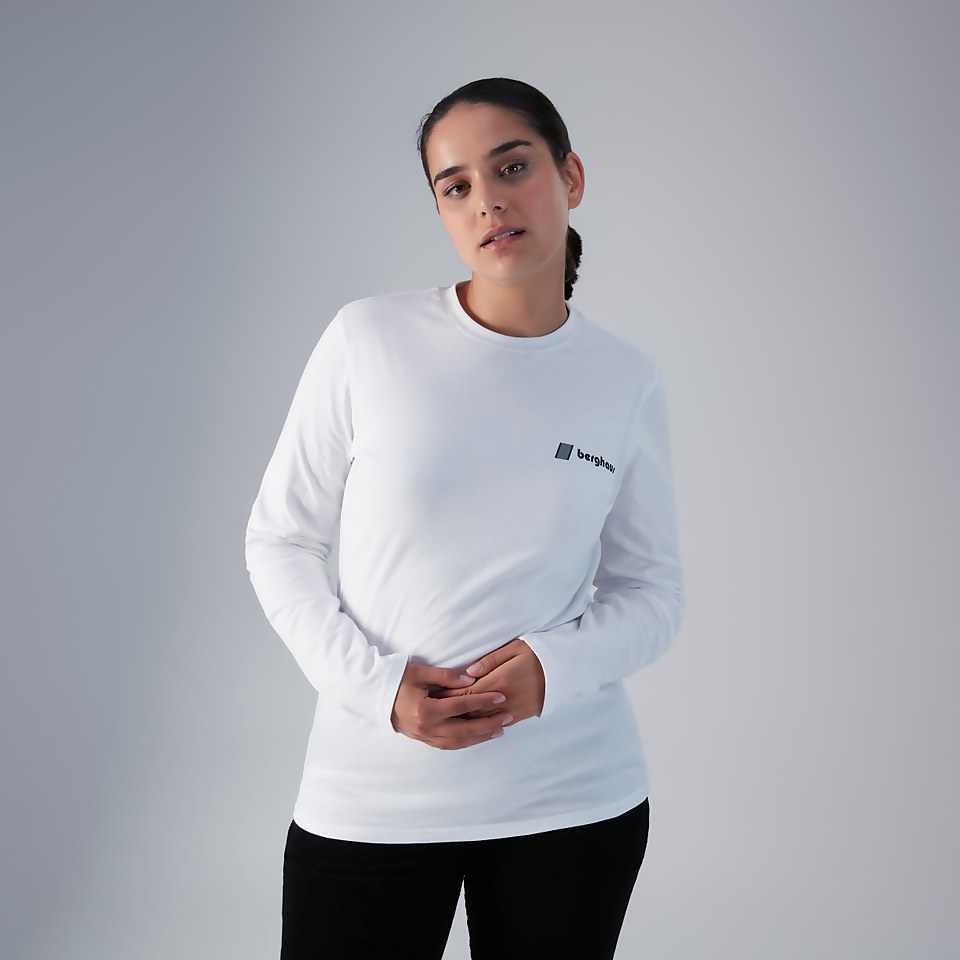 Unisex Kanchenjunga Static Long Sleeve T-Shirts - White
