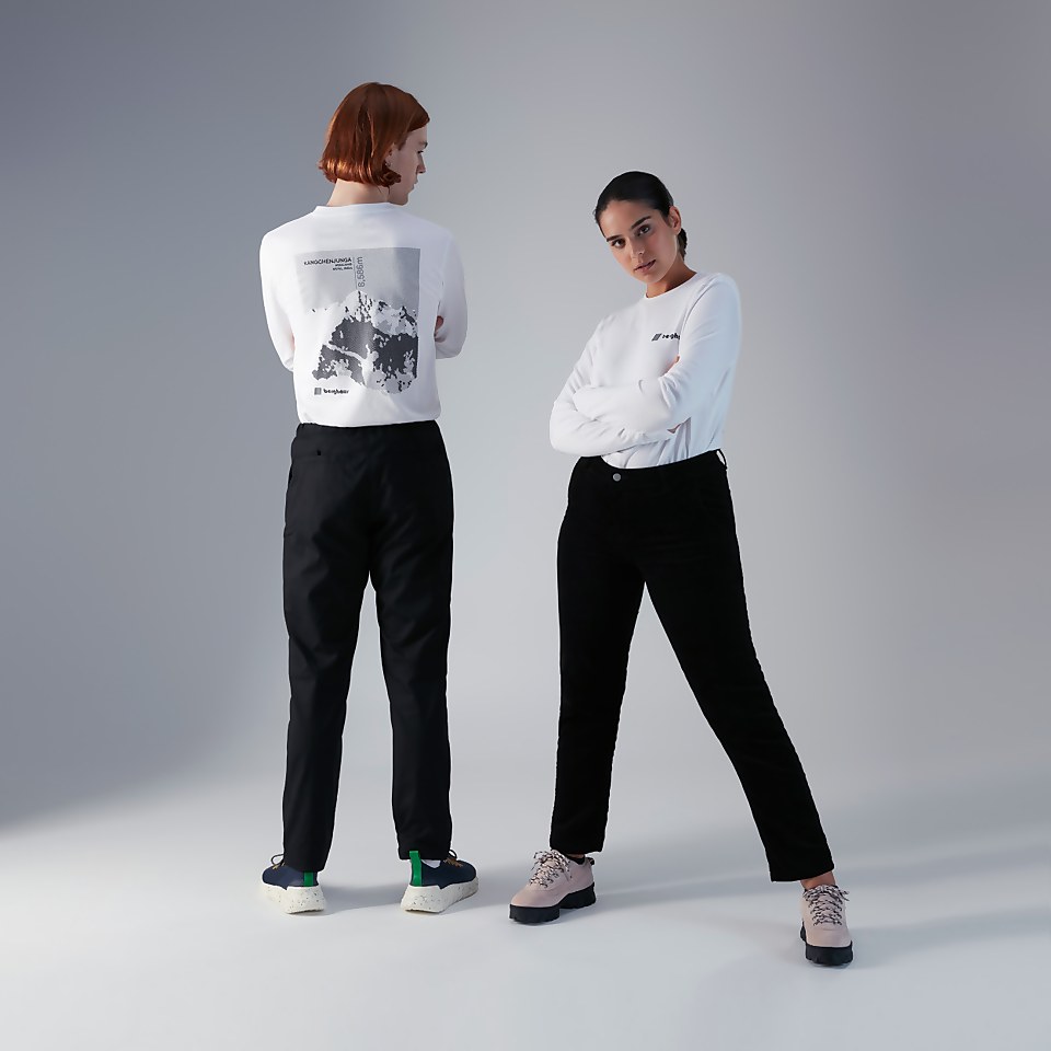 Unisex Kanchenjunga Static Long Sleeve T-Shirts - White