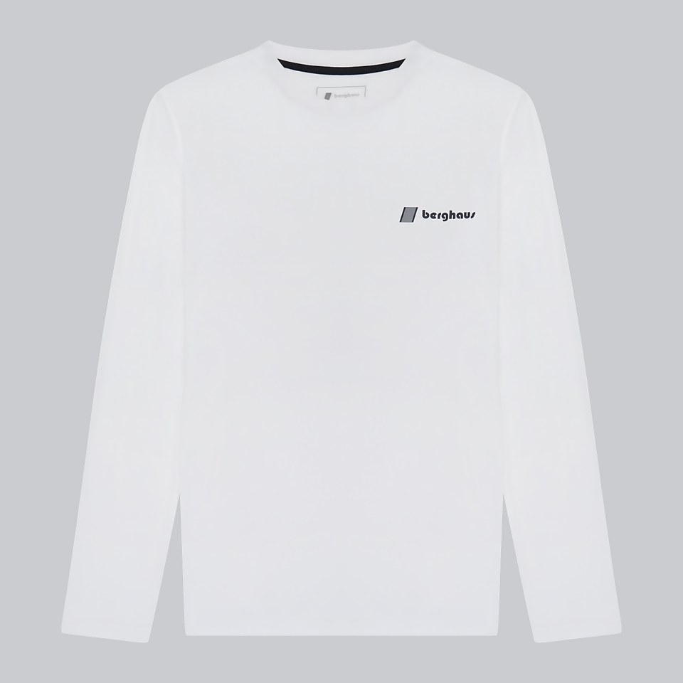 Unisex Kanchenjunga Static Long Sleeve T-Shirts - White