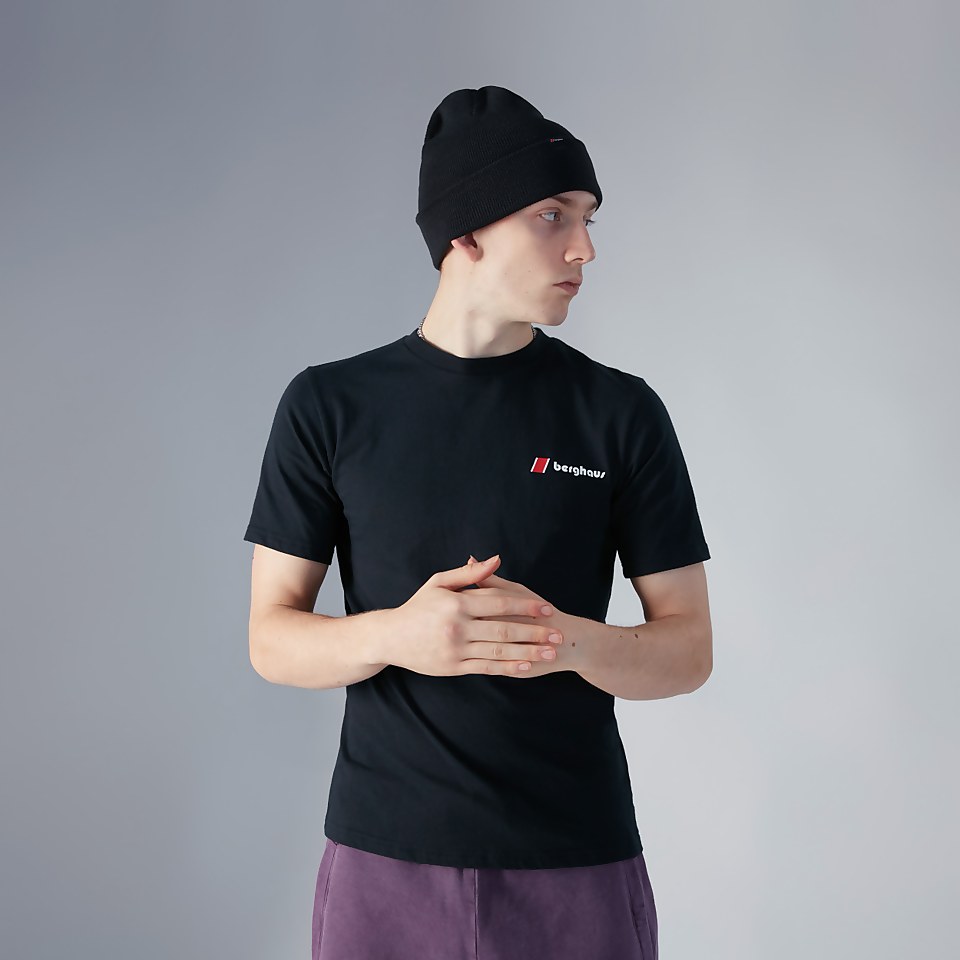 Unisex Kanchenjunga Static Short Sleeve T-Shirt - Black