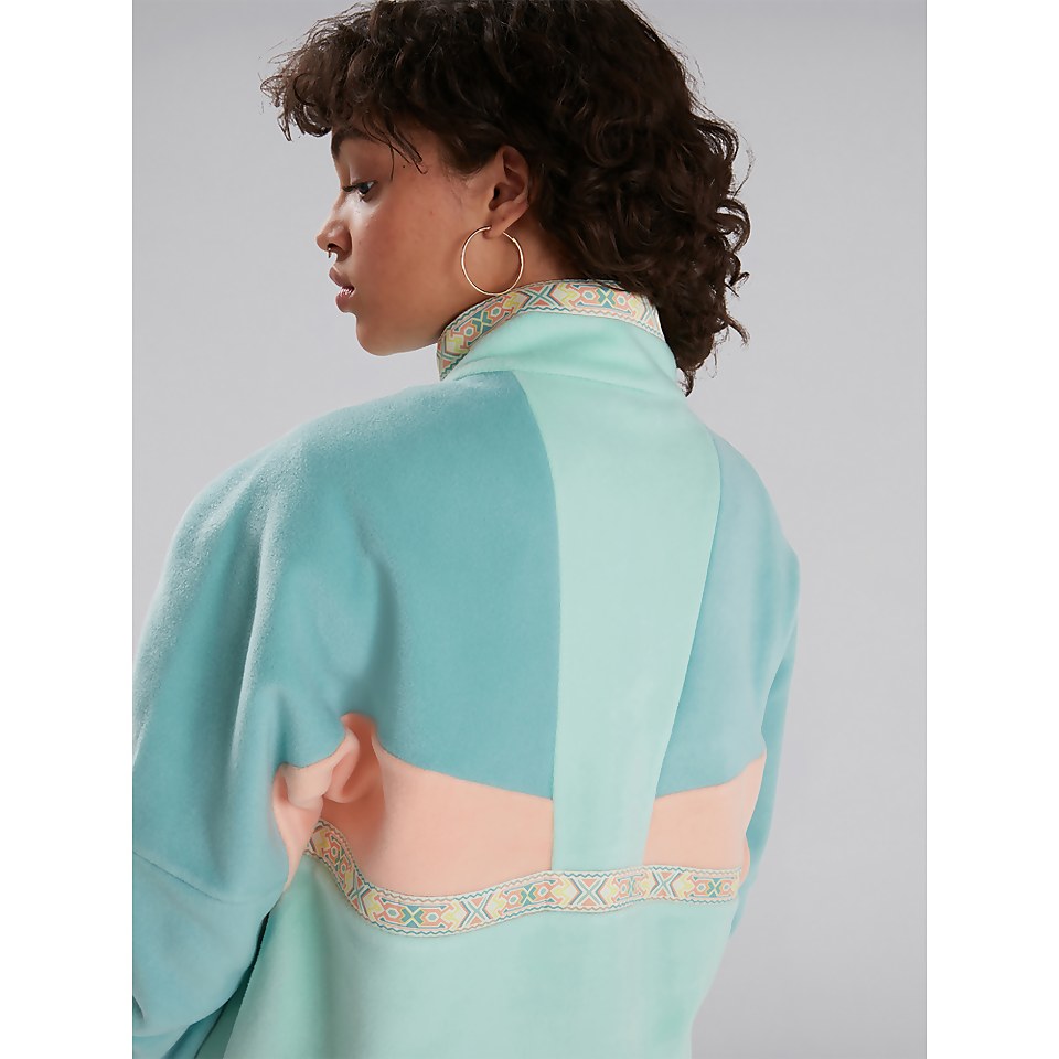 Unisex Tramantana 91 Fleece - Light Turquoise / Light Blue / Pink