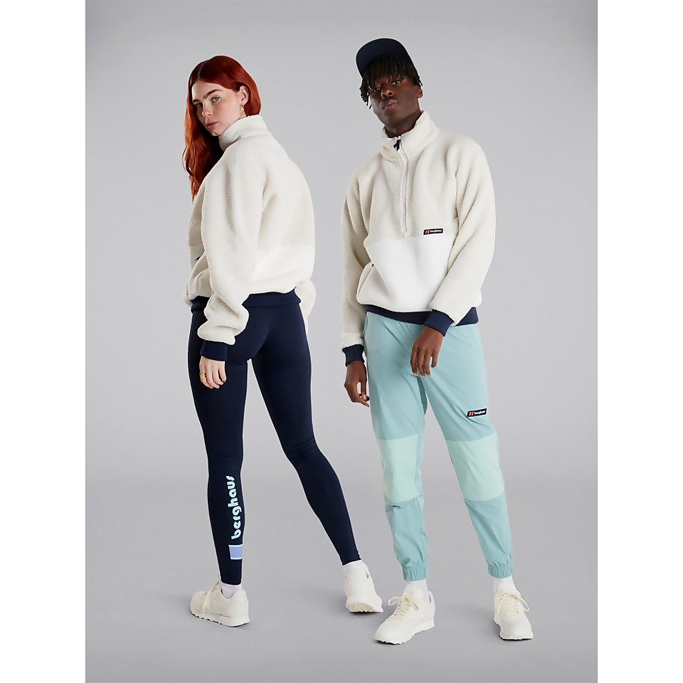 Unisex Polar Fleece 90 Half Zip Fleece - Grey / Natural