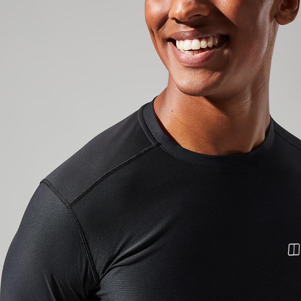 Men's 24/7 Tech Tee Long Sleeve Crew - Black