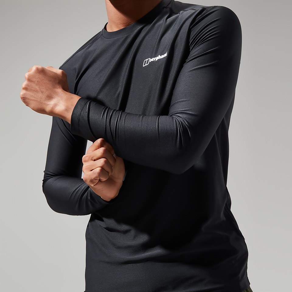Men's 24/7 Tech Tee Long Sleeve Crew - Black