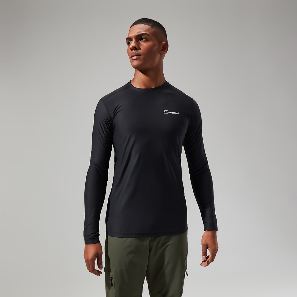 Men's 24/7 Tech Tee Long Sleeve Crew - Black