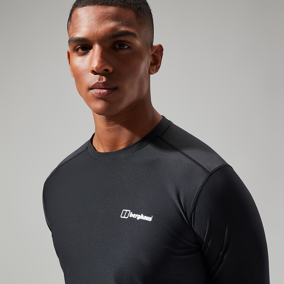 Men's 24/7 Tech Tee Long Sleeve Crew - Black
