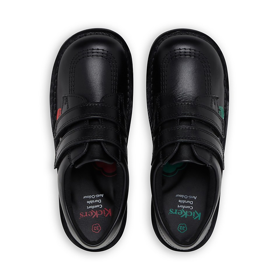 Kickers Junior Kick Lo Twin Velcro Shoes - Black