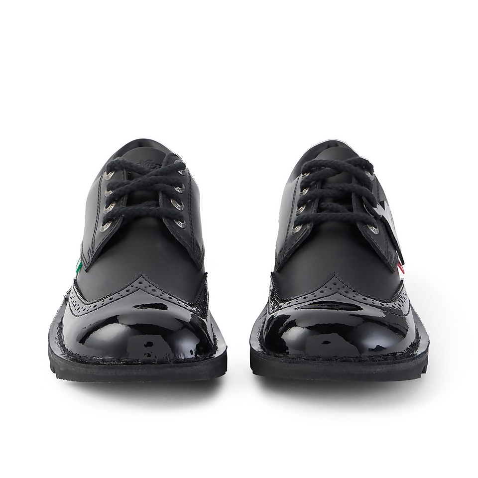 Adult Womens Kick Lo Brogue Leather Black