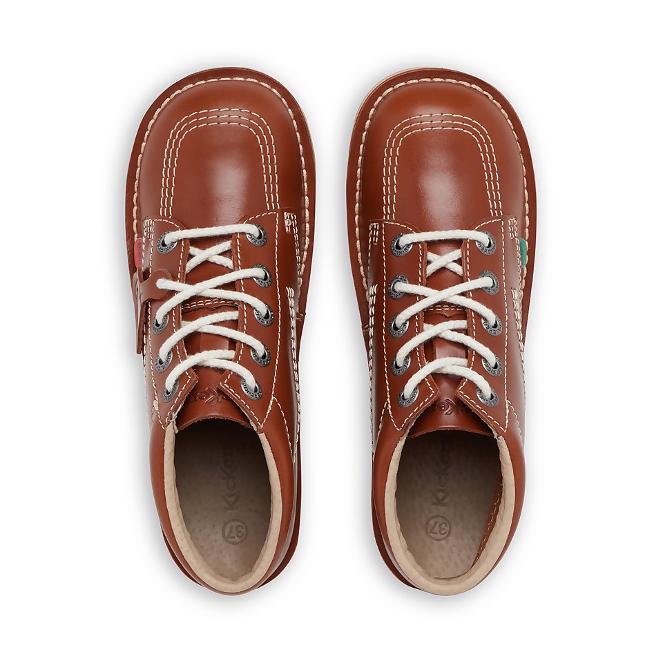 Adult Unisex Leather Kick Hi Dark Tan