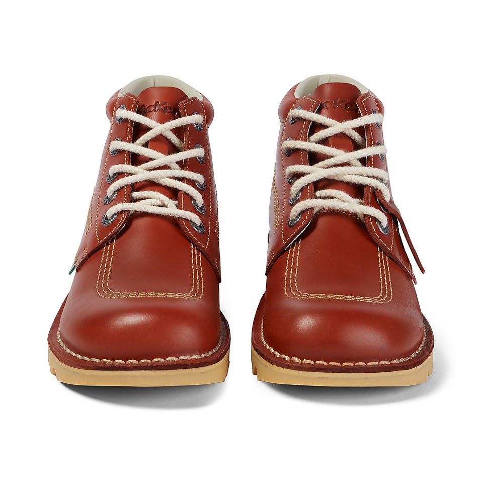 Adult Unisex Leather Kick Hi Dark Tan