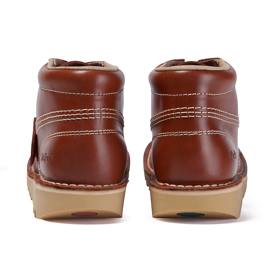 Adult Unisex Leather Kick Hi Dark Tan
