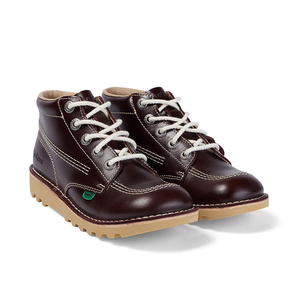 Adult Unisex Leather Kick Hi Dark Red