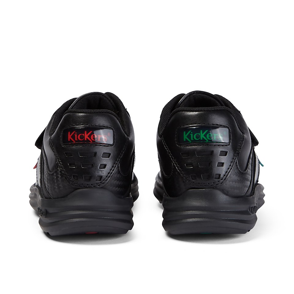 Junior Boys Reasan Strap Leather Black