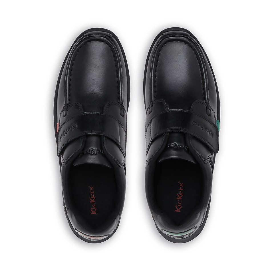 Youth Mens Reasan Strap Leather Black