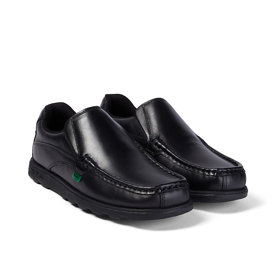 Youth Mens Fragma Slip Leather Black
