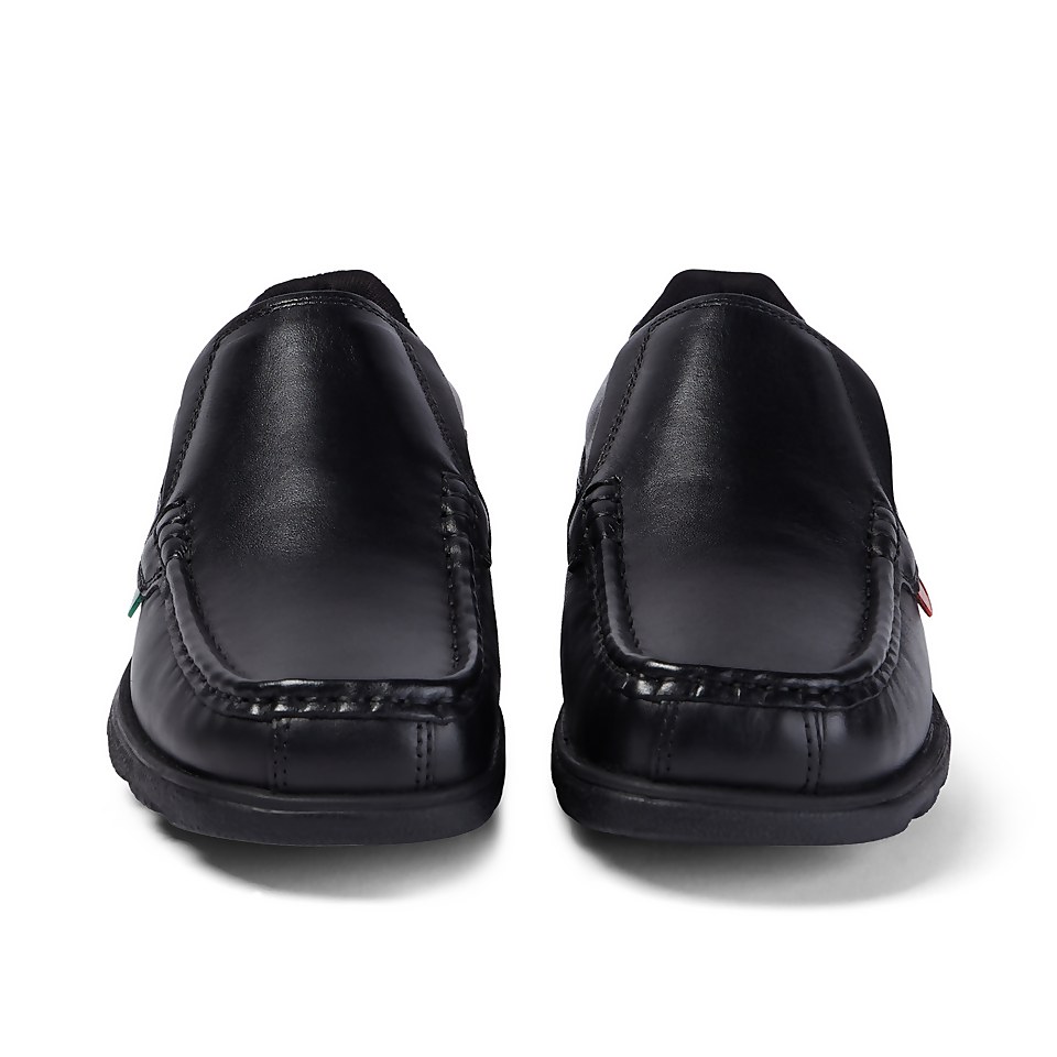 Youth Mens Fragma Slip Leather Black