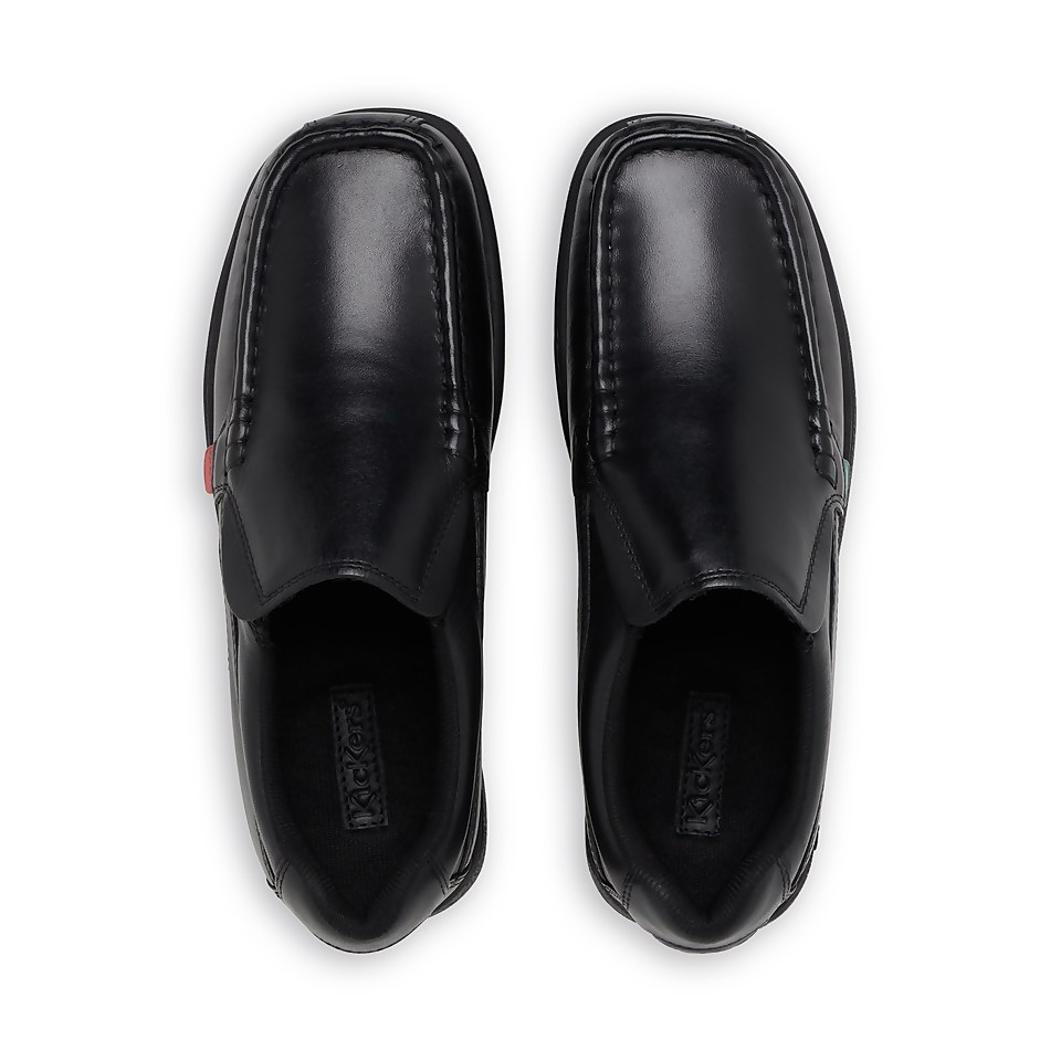 Youth Mens Fragma Slip Leather Black
