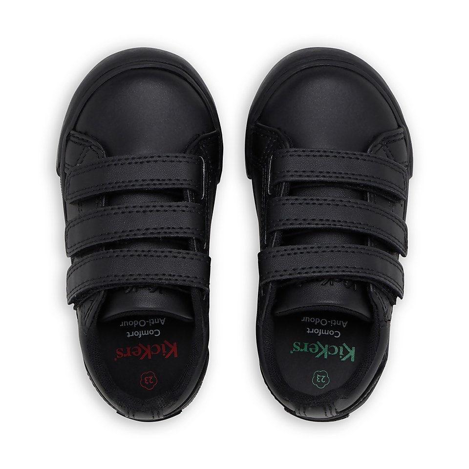 Infant Unisex Tovni Trip Leather Black