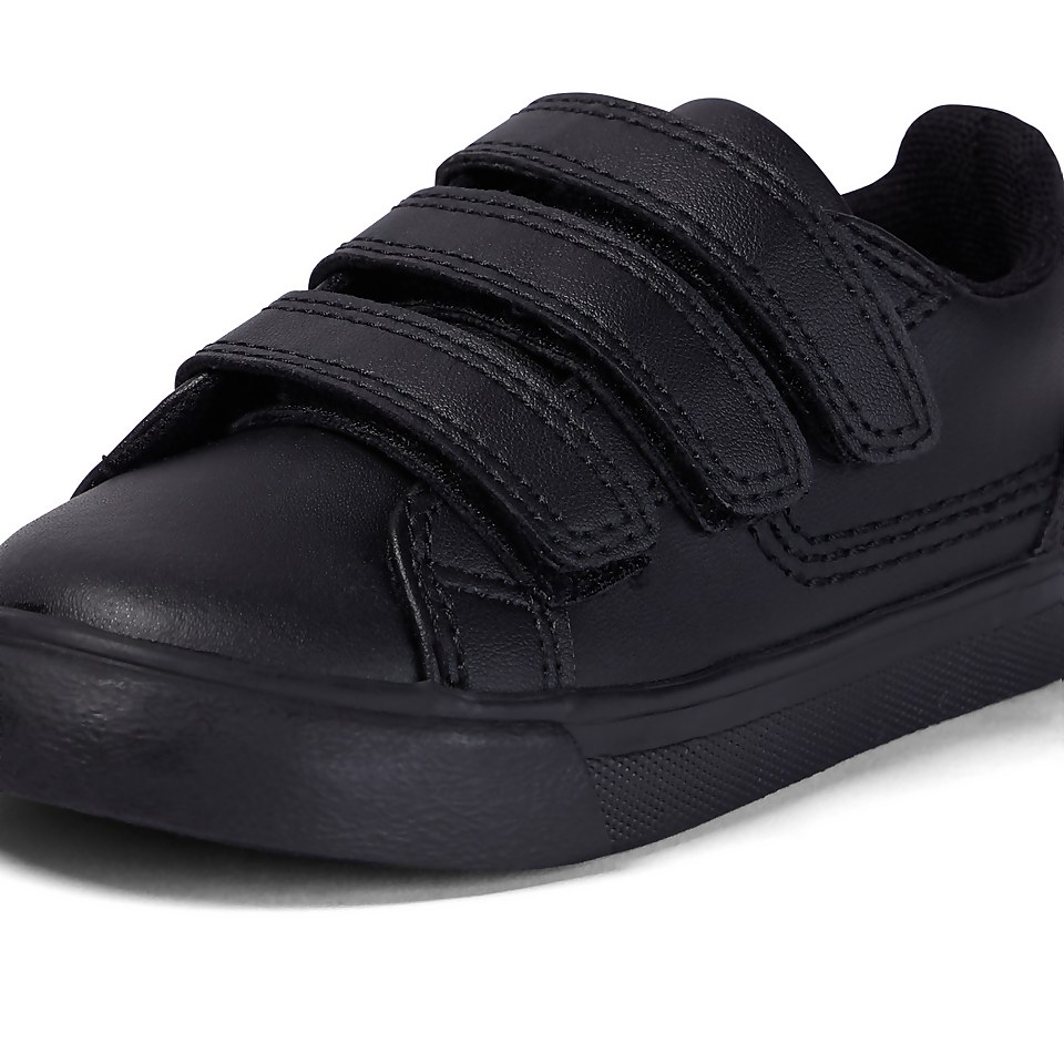 Infant Unisex Tovni Trip Leather Black