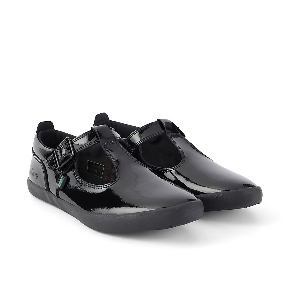 Adult Womens Kariko T-Bar Patent Leather Black