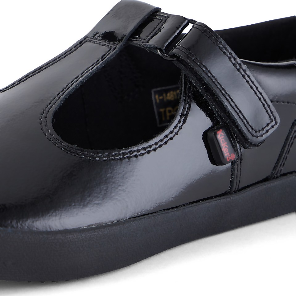 Youth Womens Kariko T Bar Patent Leather Black