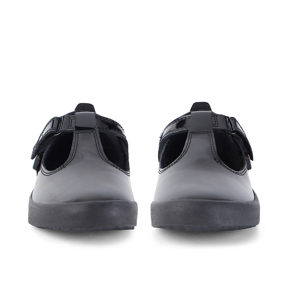 Junior Girls Kariko T Bar Patent Leather Black