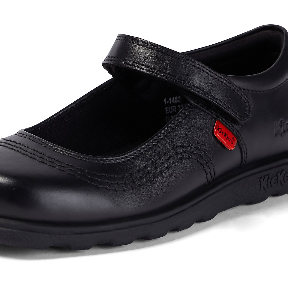 Junior Girls Fragma Pop Leather Black