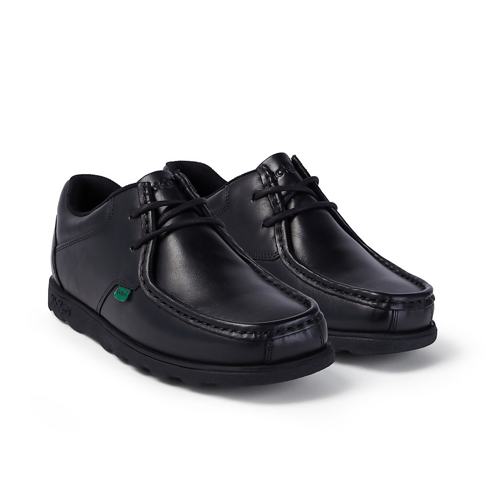 Youth Mens Fragma Lace Leather Black