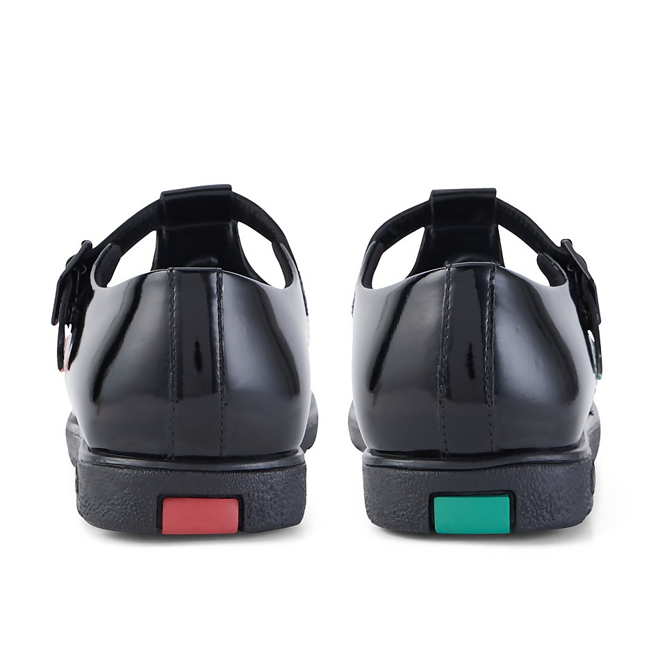 Adult Womens Fragma T-Buckle Patent Leather Black