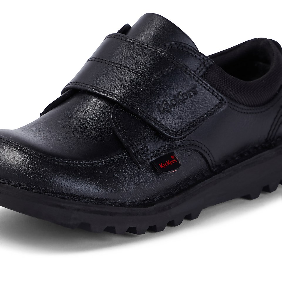Junior Boys Kick Lo Scuff Leather Black