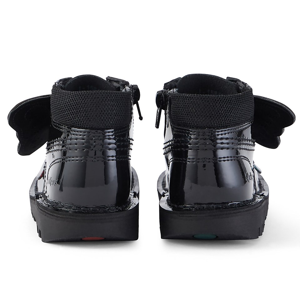 Infant Girls Kick Hi Faeries Patent Leather Black