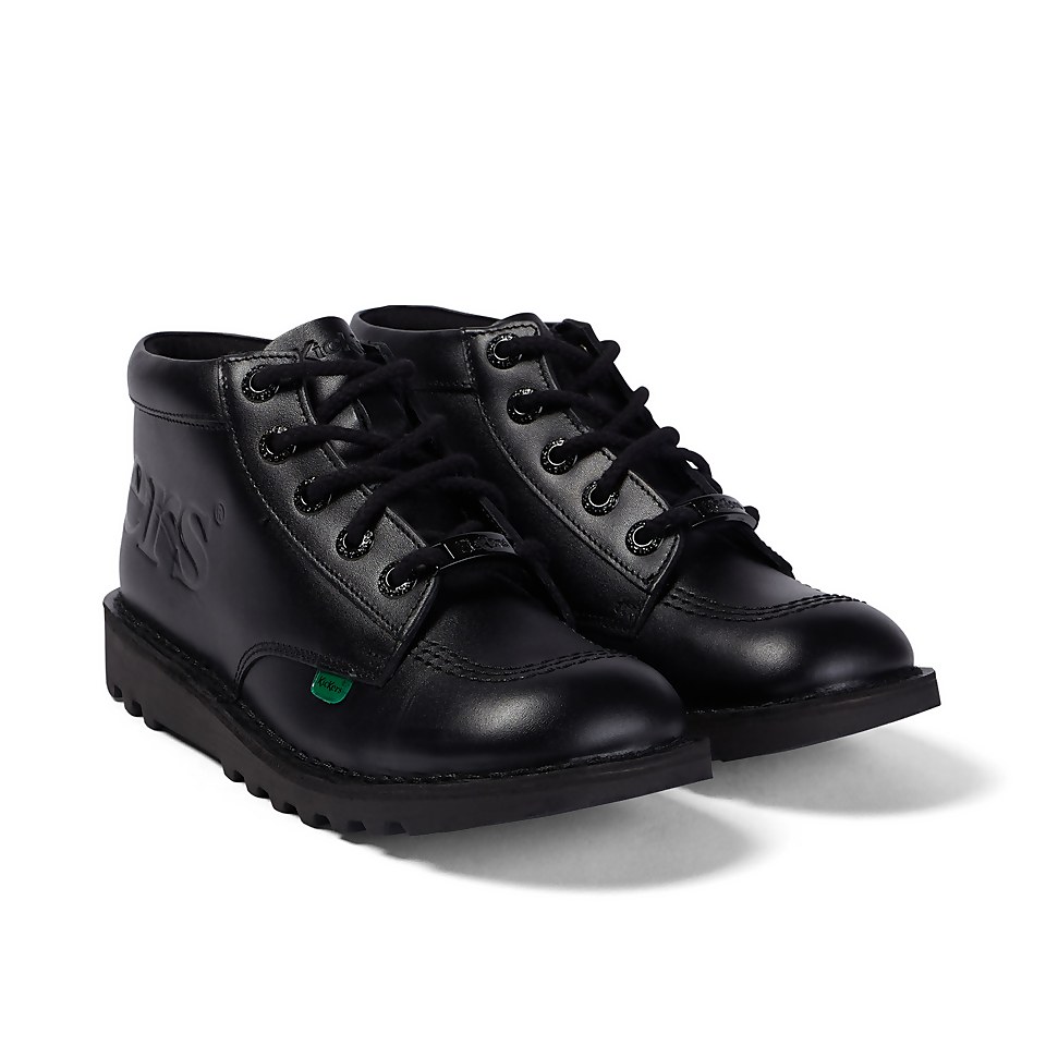 Youth Mens Kick Hi Luxx Leather Black