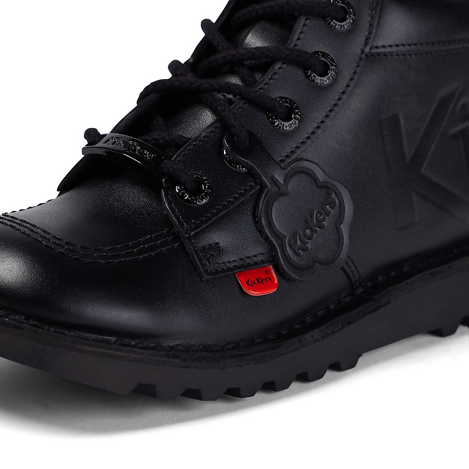 Youth Mens Kick Hi Luxx Leather Black