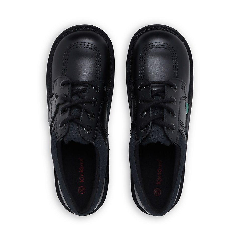 Youth Mens Kick Lo Flex Leather Black