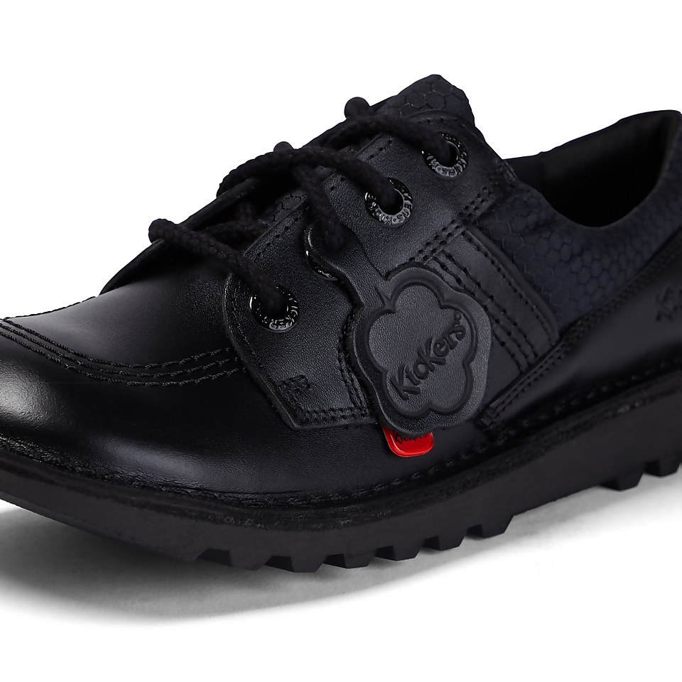Youth Mens Kick Lo Flex Leather Black