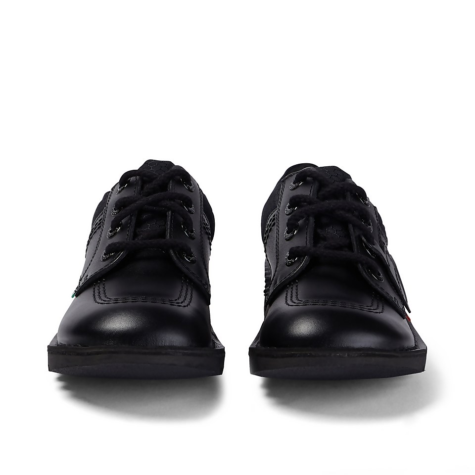 Youth Mens Kick Lo Flex Leather Black