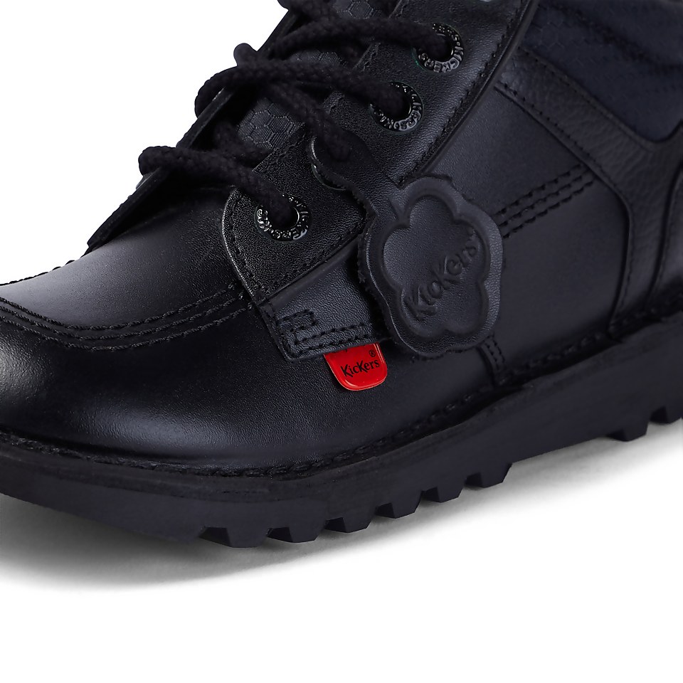 Youth Mens Kick Hi Flex Leather Black