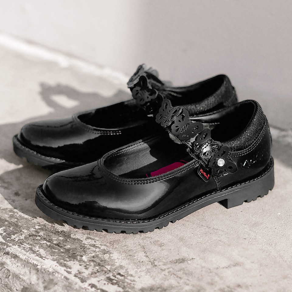 Infant Girls Lachly Butterfly Mj Patent Leather Black