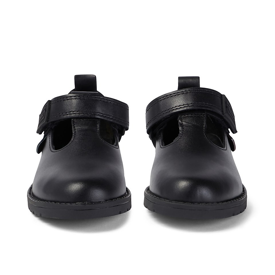 Infant Girls Lachly T Bar Leather Black