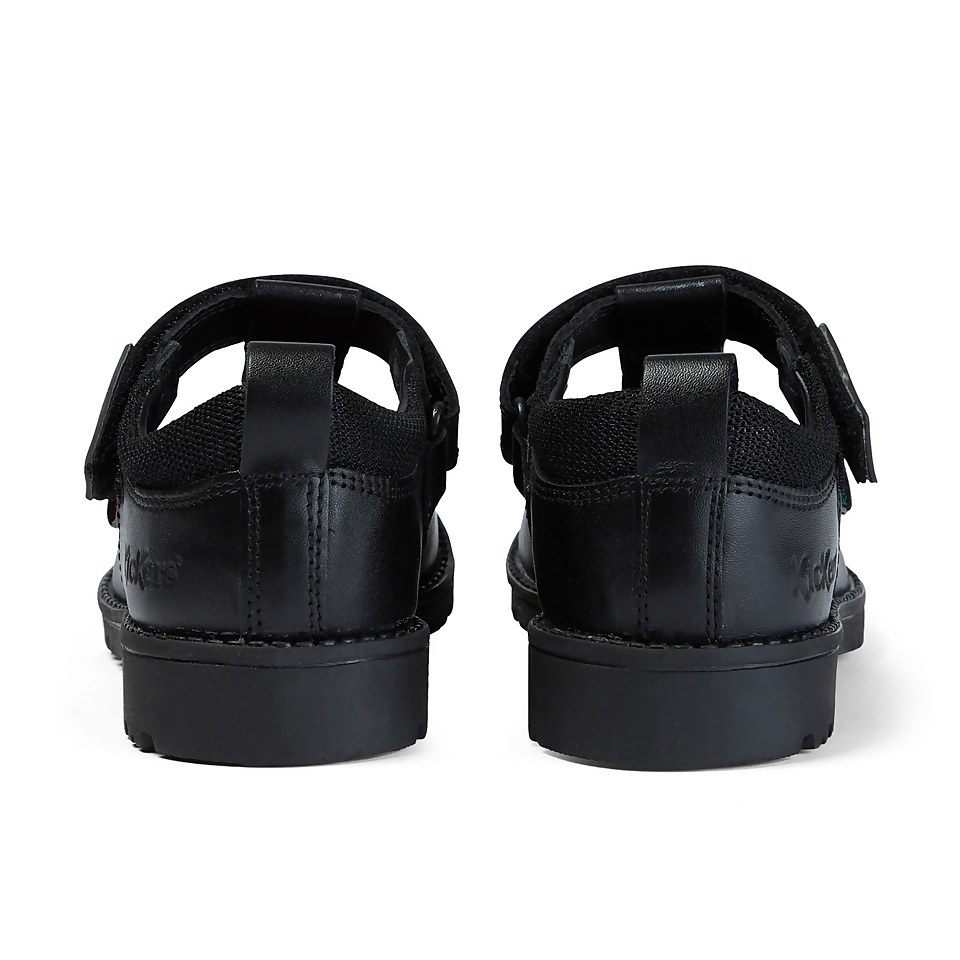 Junior Girls Lachly T-Bar Leather Black