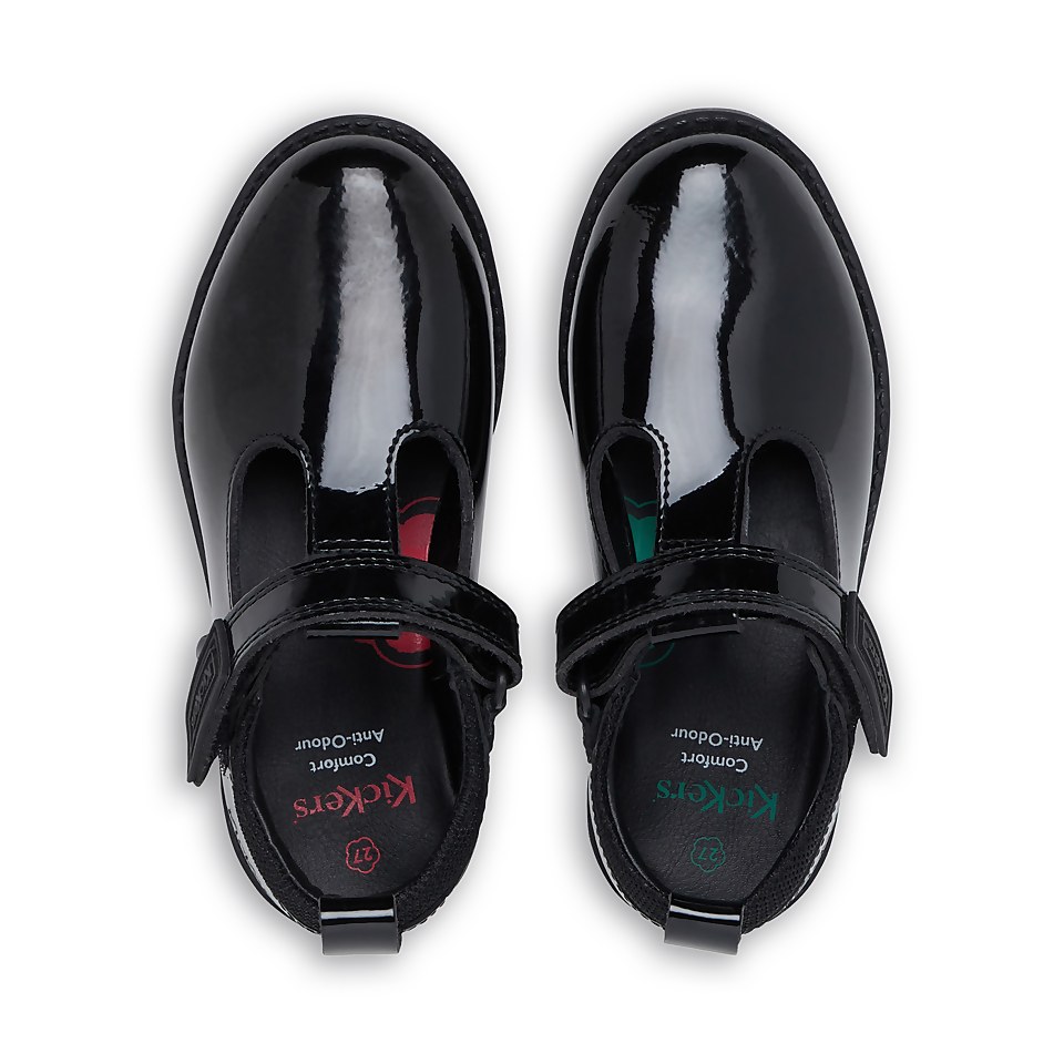 Infant Girls Lachly T Bar Patent Leather Black